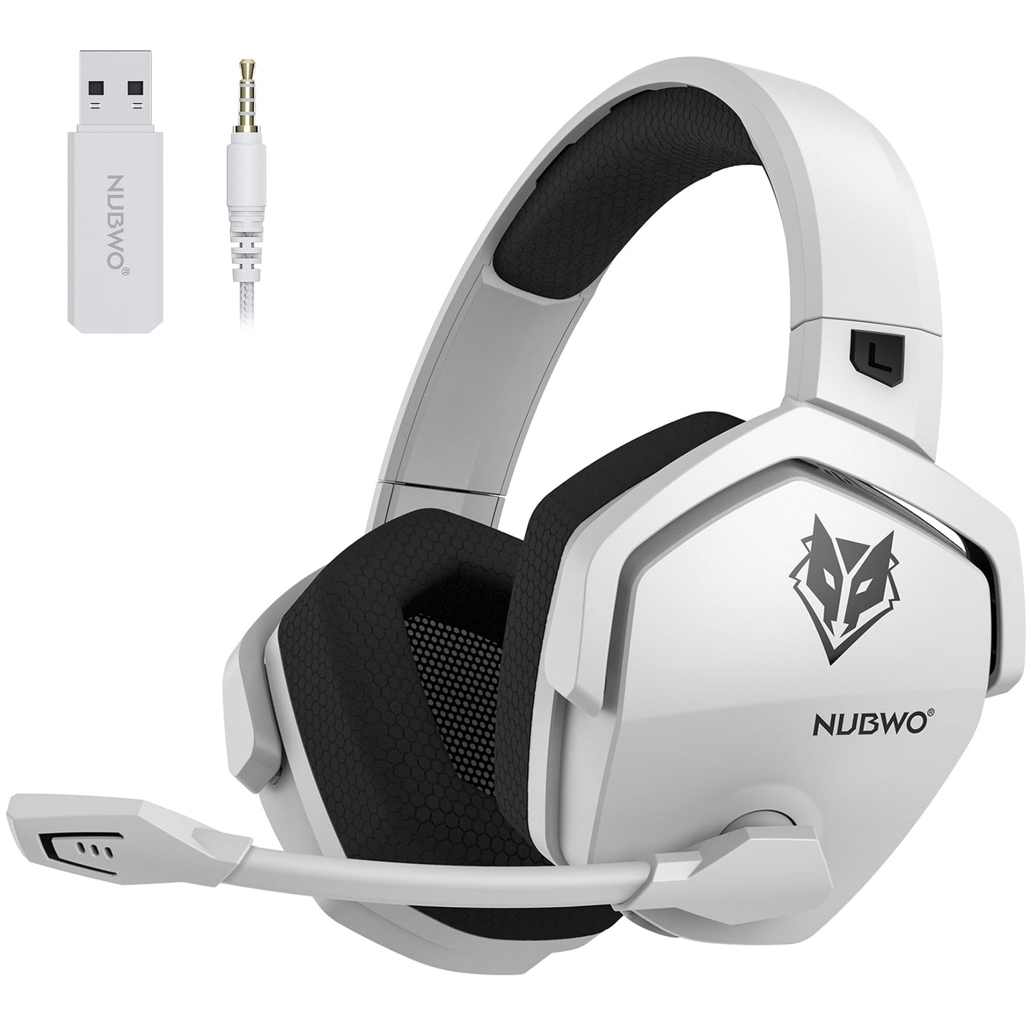 NUBWO Wireless Gaming Headset with Mic for Ps5 Ps4 PC, Zero Interference, 100-Hour Battery All-Day Play, 23ms Sync for Fortnite & Call of Duty/FPS Gamers, Triple Mode All Devices Compatible - Orange