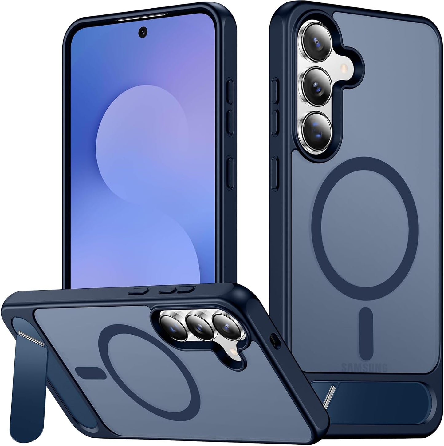 SPIDERCASE Magnetic for Samsung Galaxy S26 Ultra Case,[Built-in Invisible Kickstand][Compatible with Magsafe] Slim Translucent Matte Phone Case for S26 Ultra 6.9'', Purple