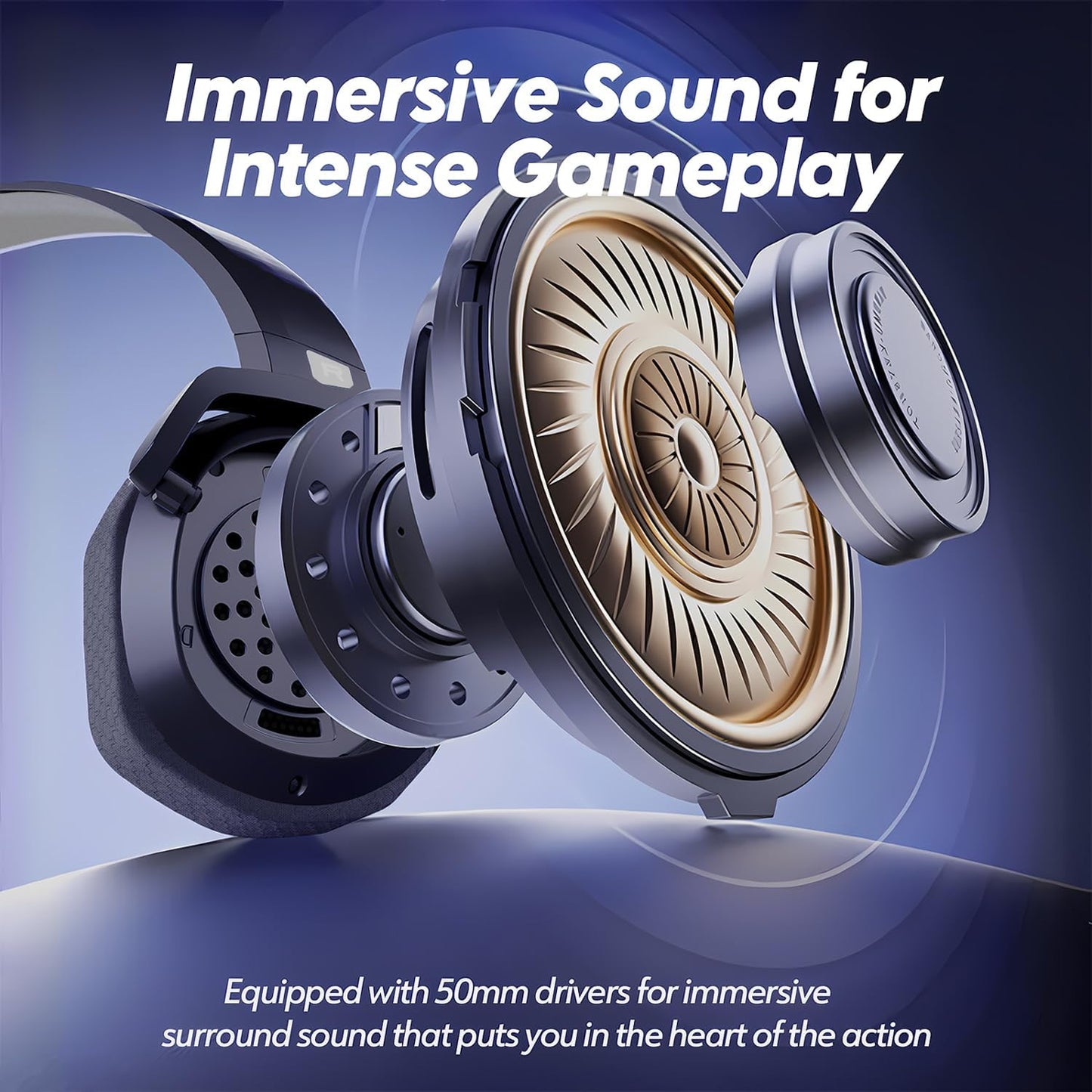 NUBWO Wireless Gaming Headset with Mic for Ps5 Ps4 PC, Zero Interference, 100-Hour Battery All-Day Play, 23ms Sync for Fortnite & Call of Duty/FPS Gamers, Triple Mode All Devices Compatible - Orange