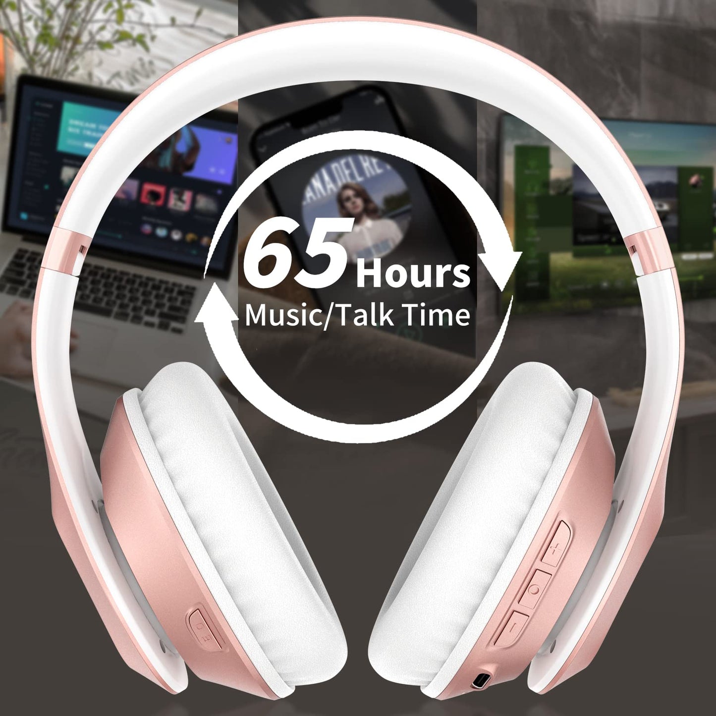 Wireless Bluetooth Headphones Over Ear V6.0 HiFi Stereo with Mic