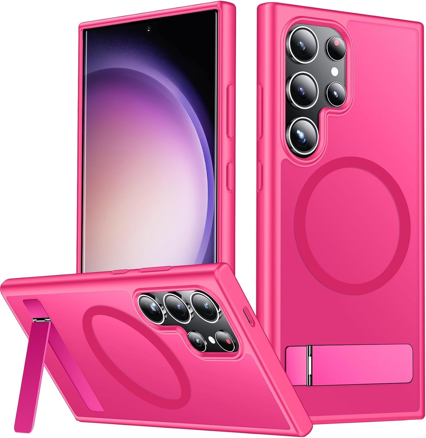 SPIDERCASE Magnetic for Samsung Galaxy S26 Ultra Case,[Built-in Invisible Kickstand][Compatible with Magsafe] Slim Translucent Matte Phone Case for S26 Ultra 6.9'', Purple