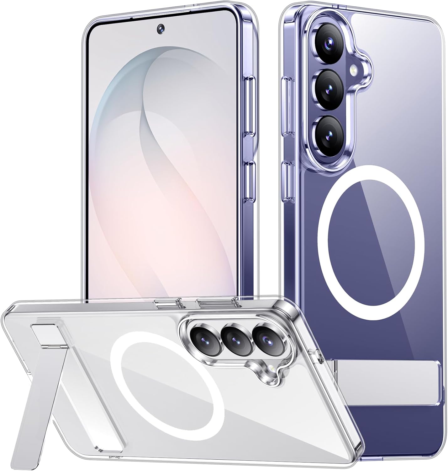 SPIDERCASE Magnetic for Samsung Galaxy S26 Ultra Case,[Built-in Invisible Kickstand][Compatible with Magsafe] Slim Translucent Matte Phone Case for S26 Ultra 6.9'', Purple