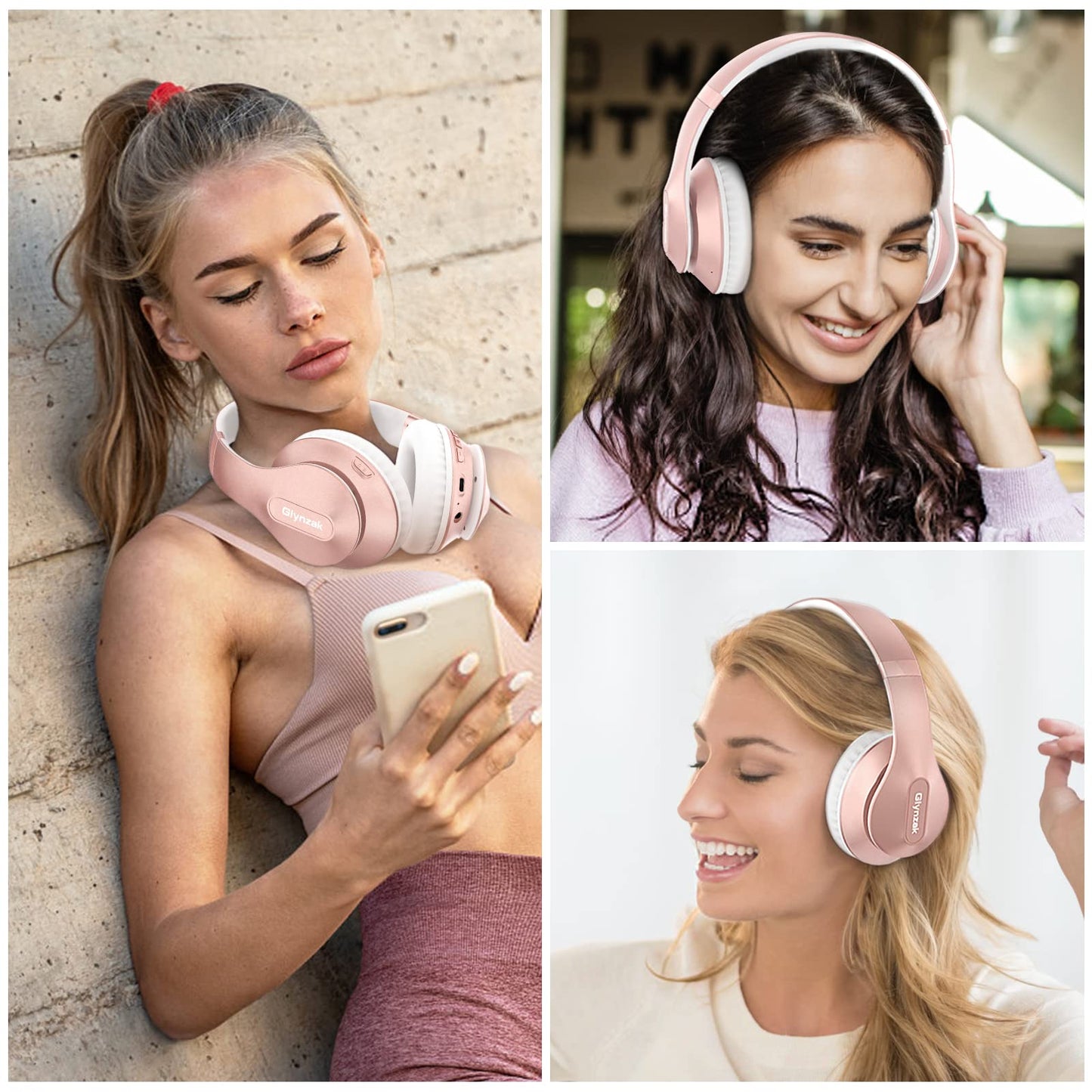 Wireless Bluetooth Headphones Over Ear V6.0 HiFi Stereo with Mic