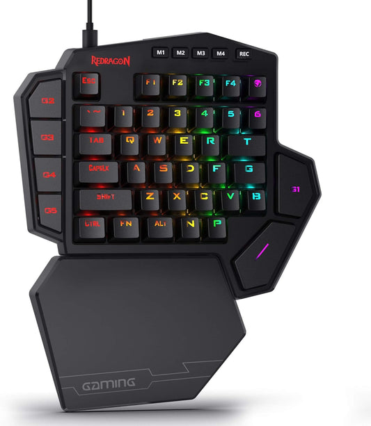 Redragon K585 Wired One-Handed RGB Gaming Keypad, Tactical 42-Key Layout
