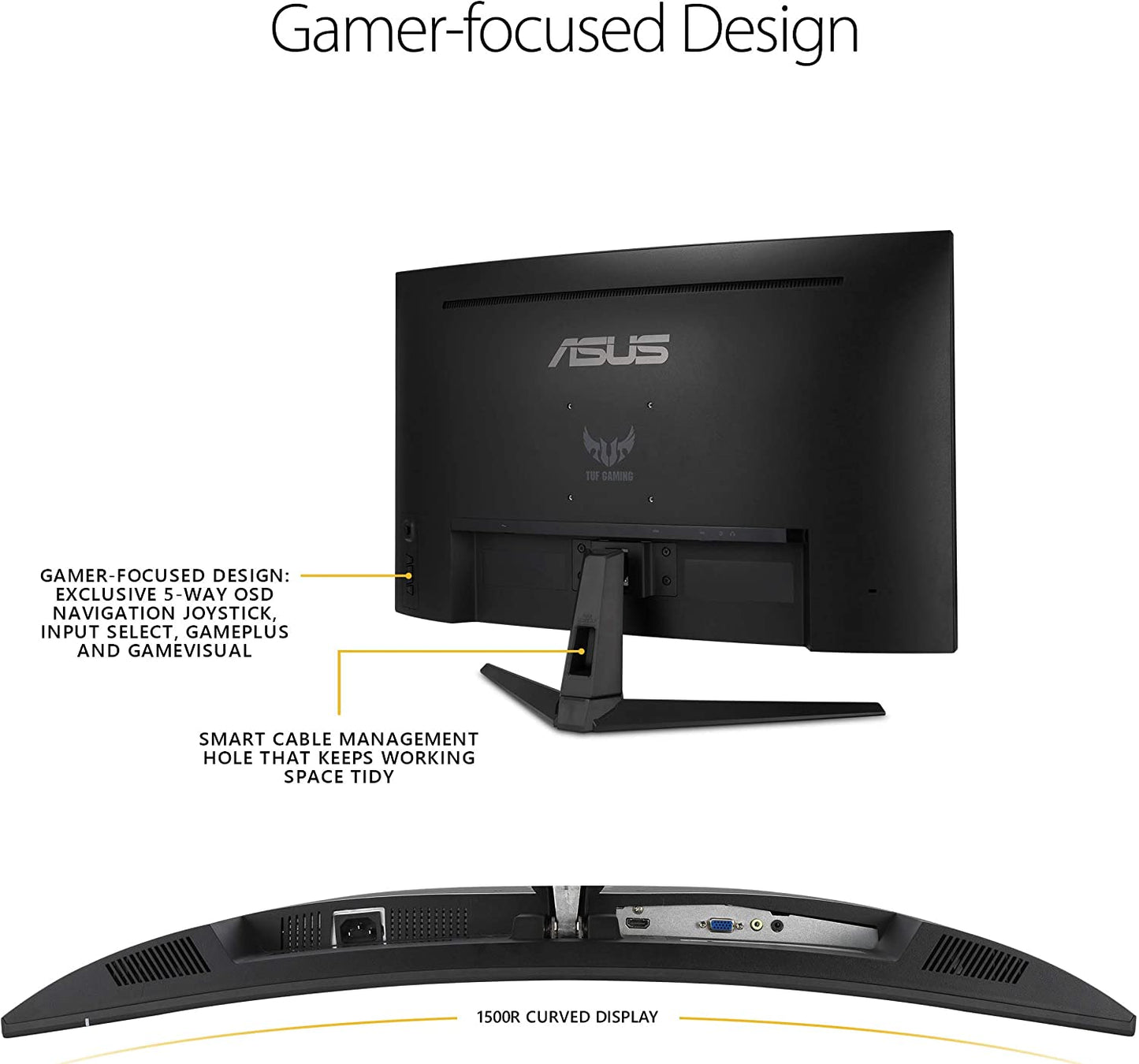 TUF Gaming VG328H1B 32” Curved Monitor, 1080P Full HD