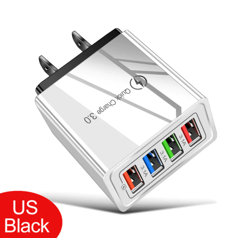 EU/US Plug USB Charger Quick Charge 3.0 for Phone Adapter for Iphone 12 Pro Max Tablet Portable Wall Mobile Charger Fast Charger
