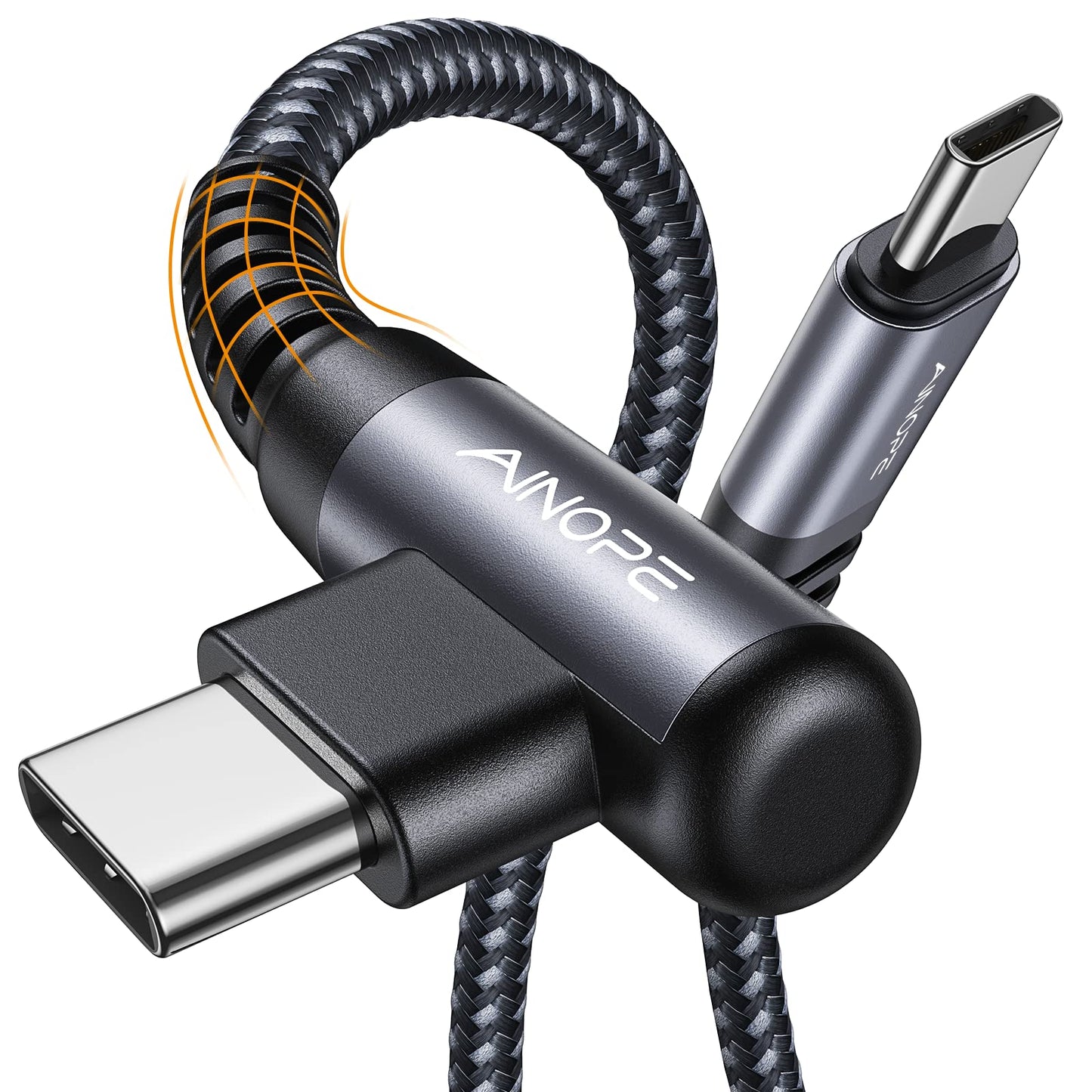 AINOPE USB C to USB C Cable (60W 2Pack 6.6ft) C to C Cable Fast Charging