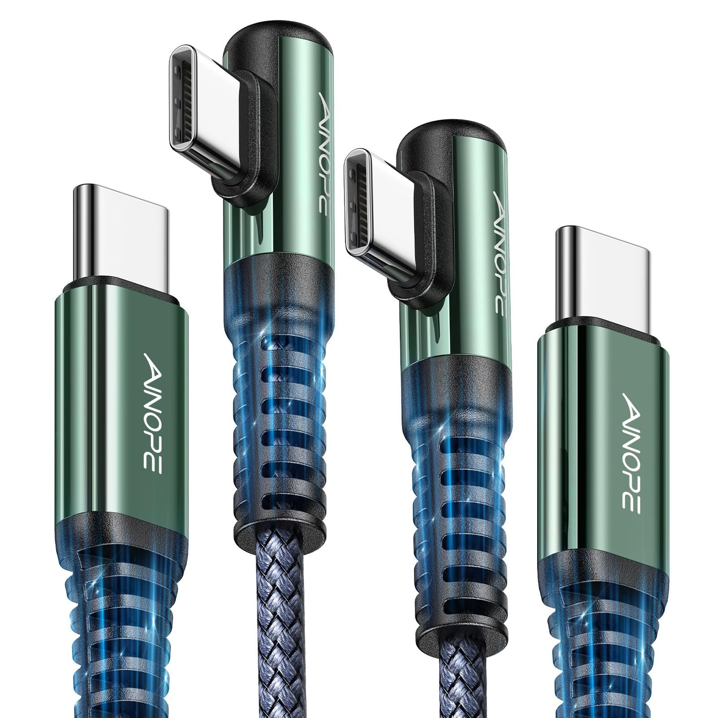 AINOPE USB C to USB C Cable (60W 2Pack 6.6ft) C to C Cable Fast Charging