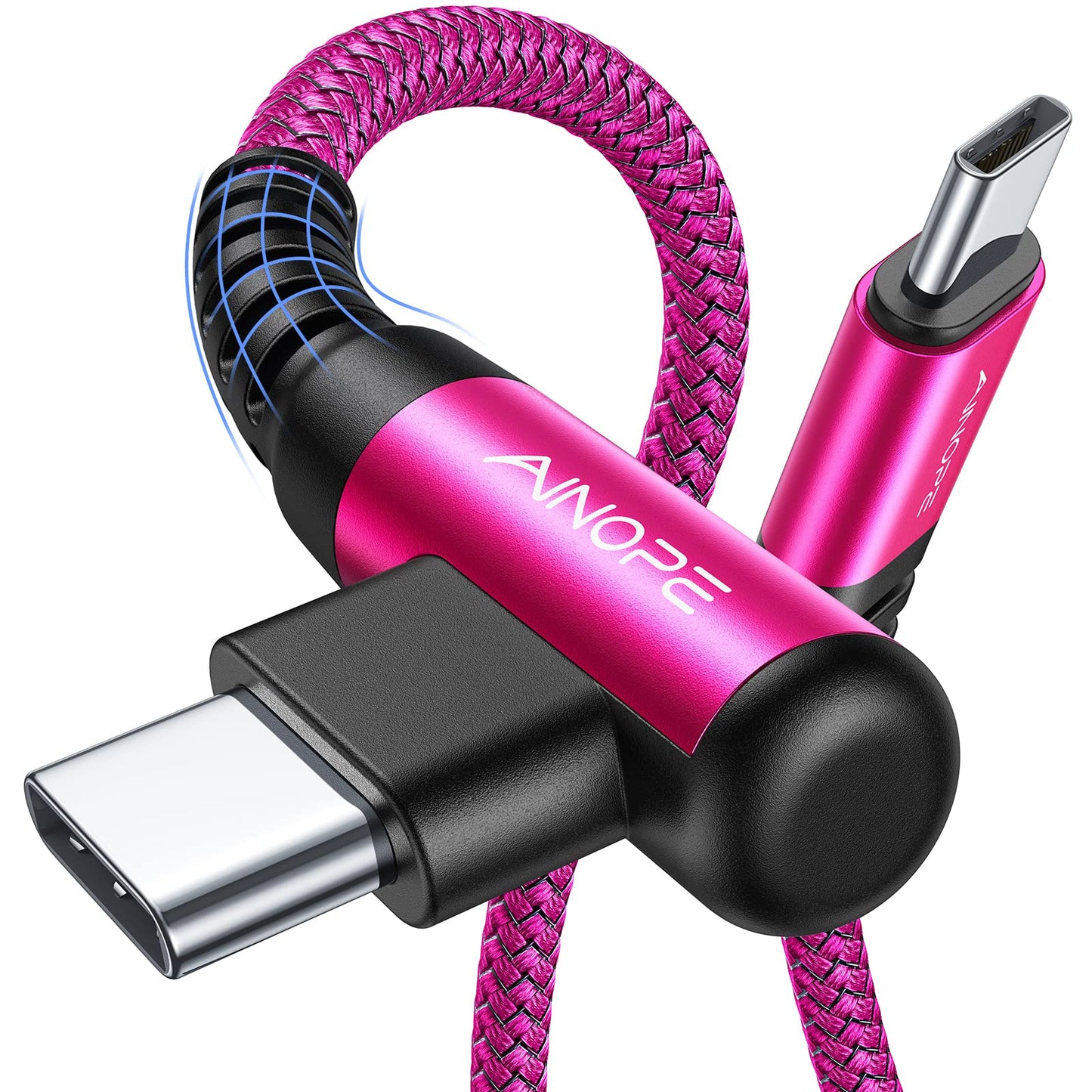 AINOPE USB C to USB C Cable (60W 2Pack 6.6ft) C to C Cable Fast Charging