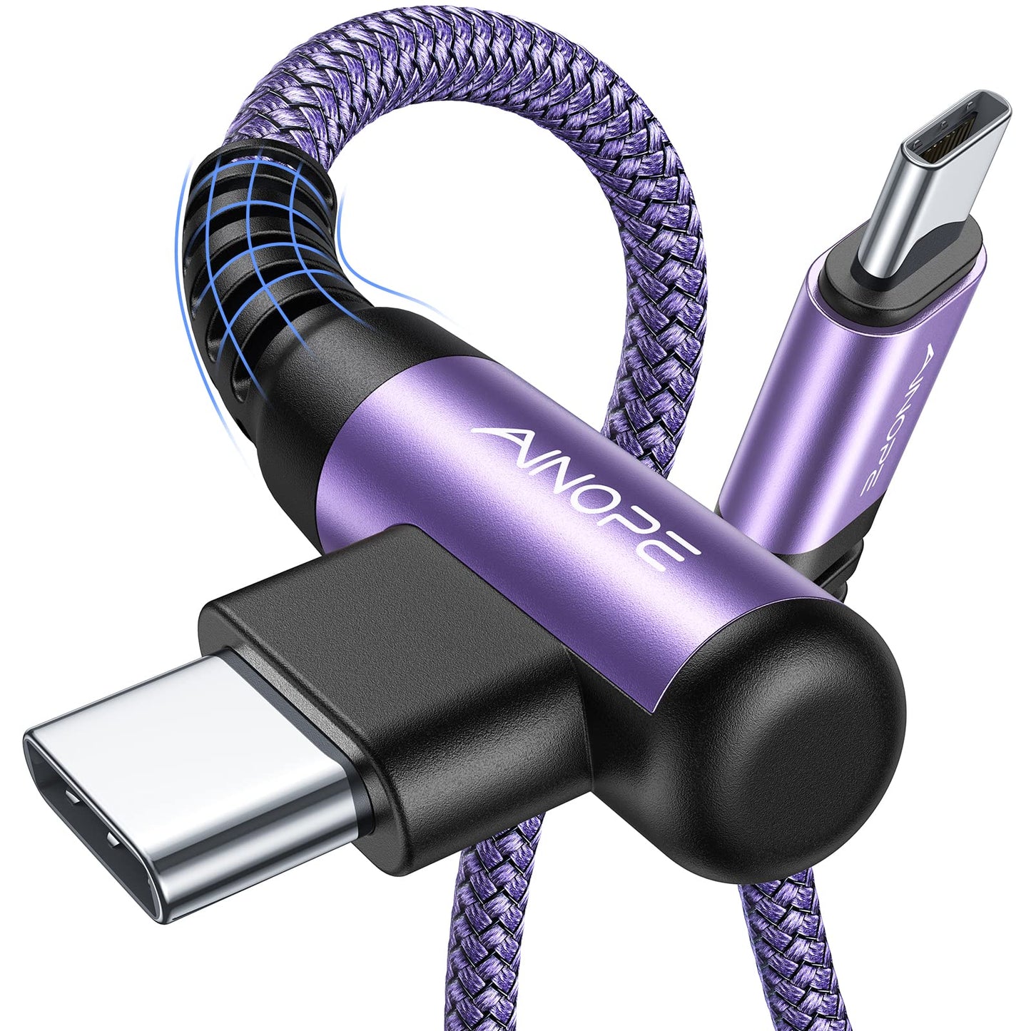 AINOPE USB C to USB C Cable (60W 2Pack 6.6ft) C to C Cable Fast Charging