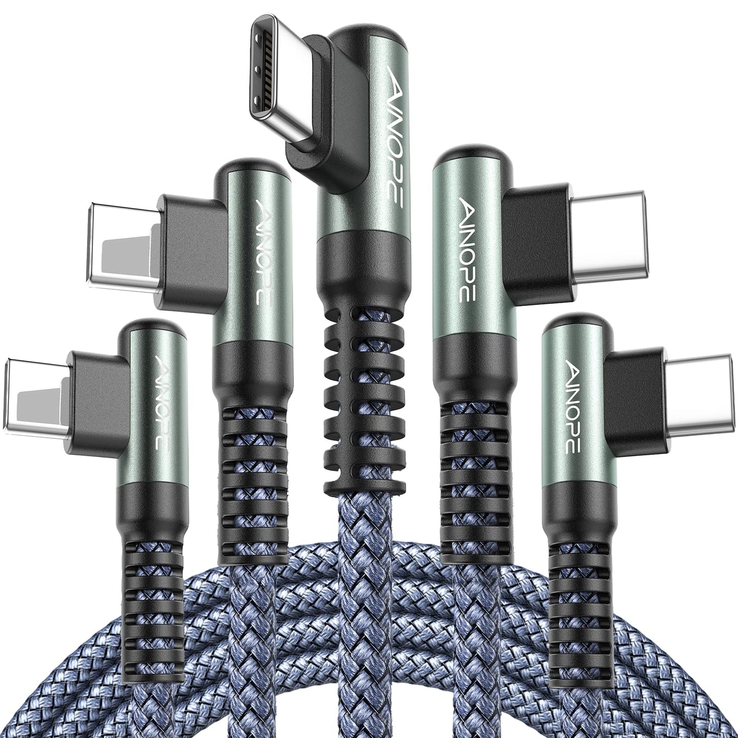 AINOPE USB C to USB C Cable (60W 2Pack 6.6ft) C to C Cable Fast Charging