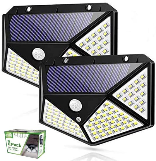 100 Led Solar Motion Sensor Lights Outdoor,  Weatherproof Solar Powered Lights 