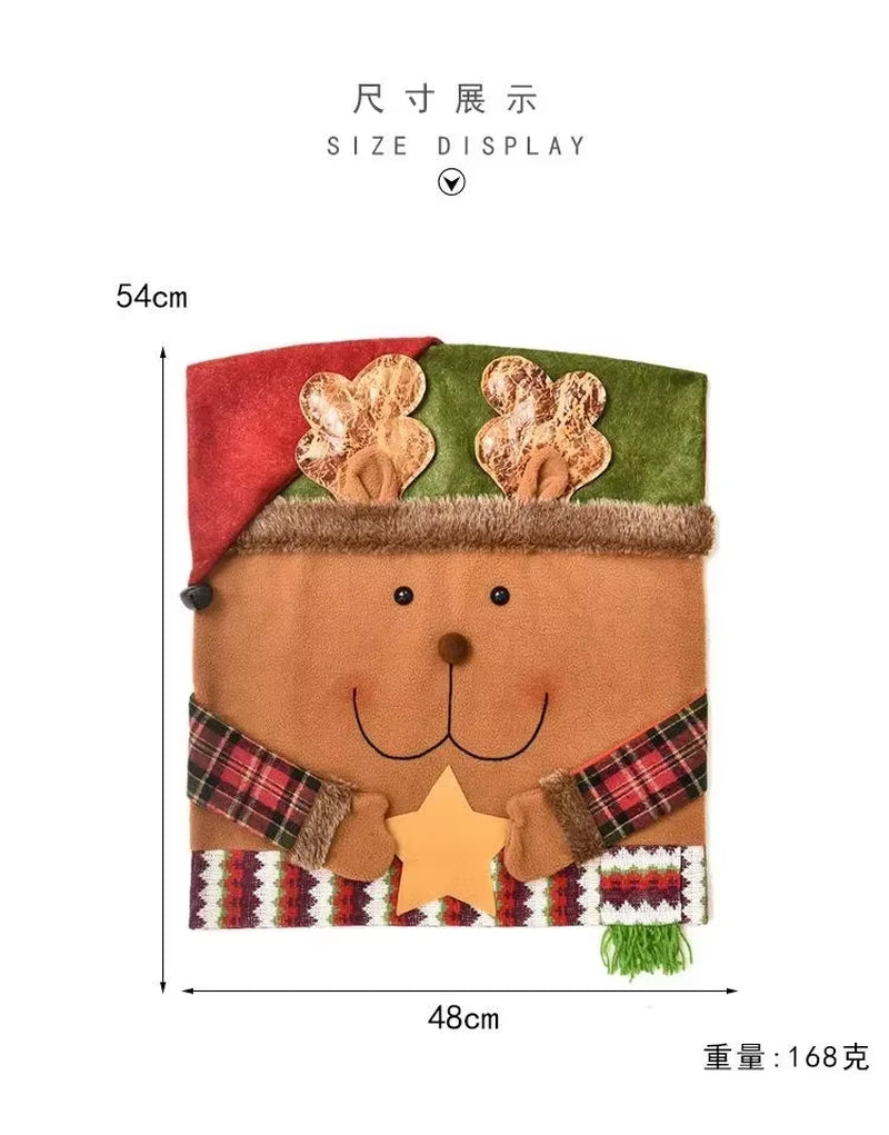 Christmas Chair Decoration Set Home Christmas Decoration Cartoon Chair Set Christmas Decoration Supplies Christmas Chair Cover