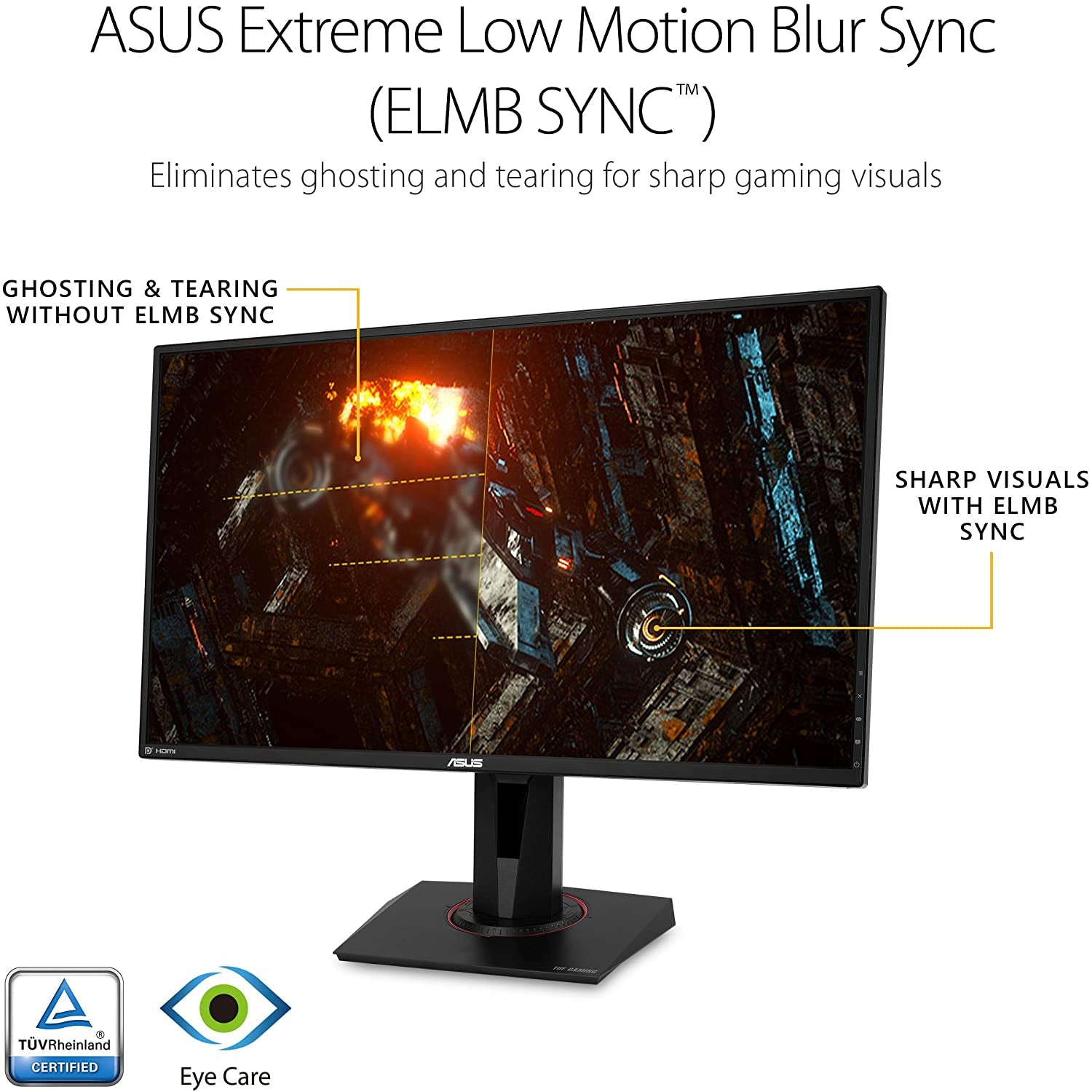 27" 2K HDR Gaming Monitor - QHD (2560 X 1440),  Extreme Low Motion Blur, Speaker, G-SYNC Compatible, Black