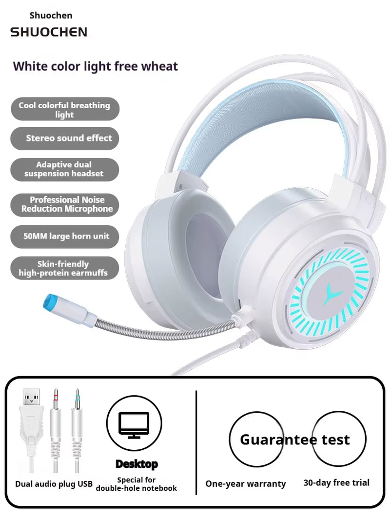 Hot Selling G58 Gaming Headphones Stereo Surround 7.1 Wired Headphones Microphones Esports Gaming Gear Over-Ear Headphones