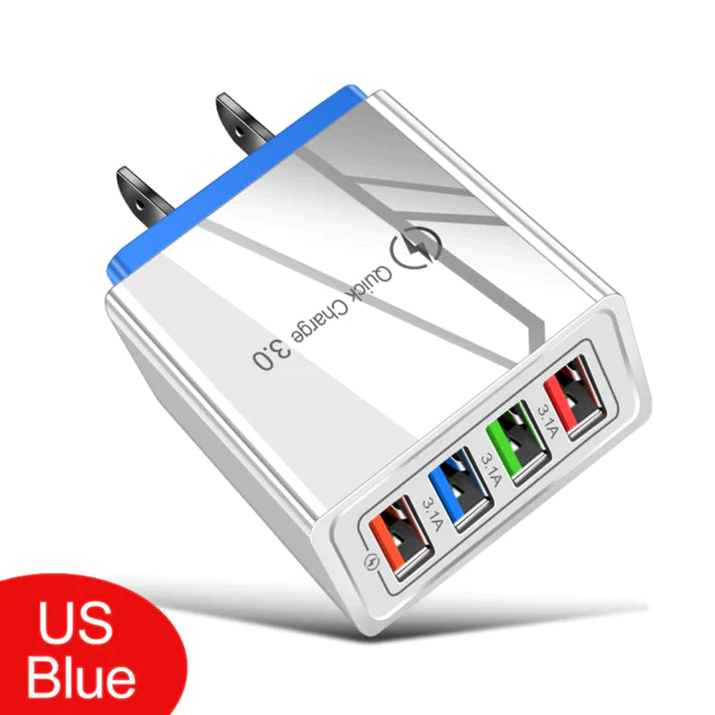 EU/US Plug USB Charger Quick Charge 3.0 for Phone Adapter for Iphone 12 Pro Max Tablet Portable Wall Mobile Charger Fast Charger