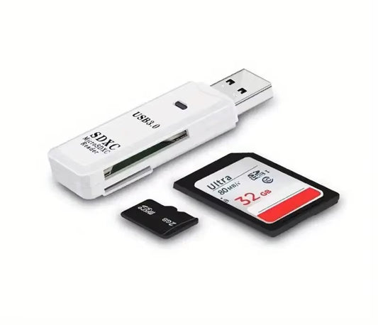 Robust 2-In-1 USB 3.0 2.0 Micro SD Card Reader High Speed Data Transmission up to 5Gbps Compatibility Multiple for PC Camera