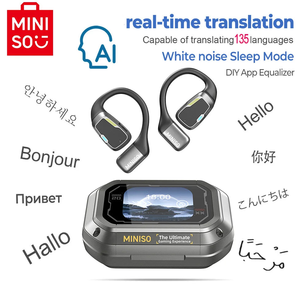 [AI Translator]  M98 Wireless Headphones OWS Sports Bluetooth Earphones Gaming Headset ASMR APP Translation Earbuds IPX5