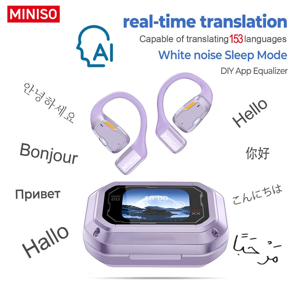 [AI Translator]  M98 Wireless Headphones OWS Sports Bluetooth Earphones Gaming Headset ASMR APP Translation Earbuds IPX5