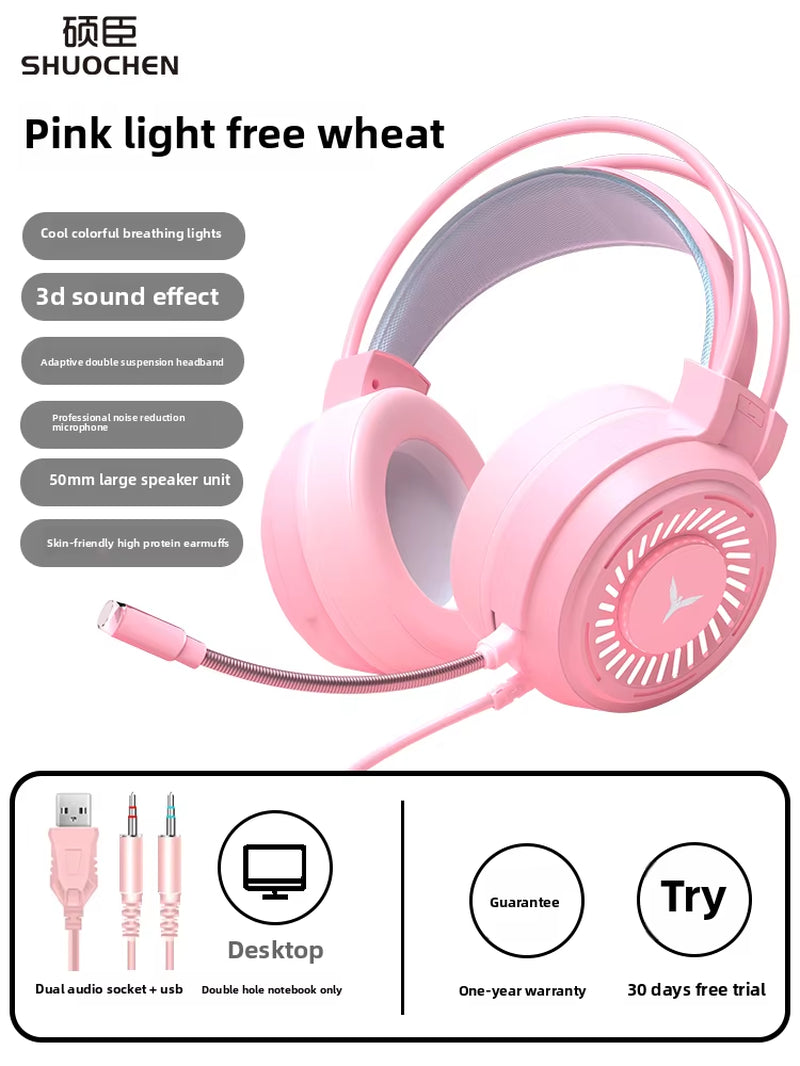 Hot Selling G58 Gaming Headphones Stereo Surround 7.1 Wired Headphones Microphones Esports Gaming Gear Over-Ear Headphones