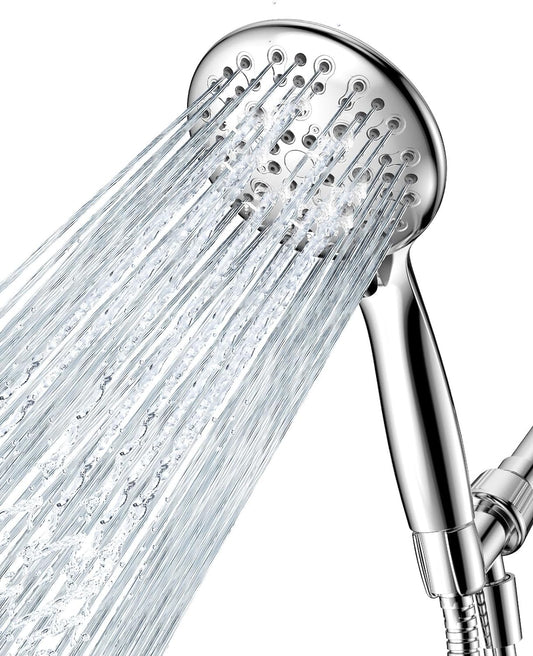 High Pressure Shower Head with Handheld,  6 Spray Settings 