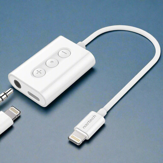 Naztech MFI Lightning to 3.5Mm Audio + Charging Adapter