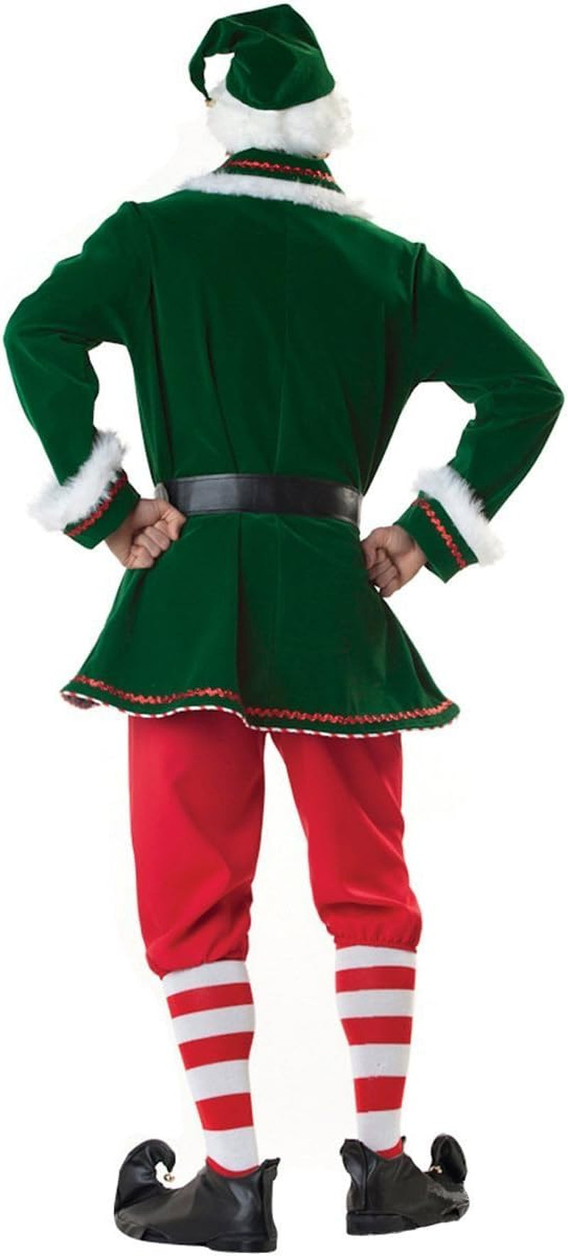 Men'S Elf Christmas Santa Claus Costume Deluxe Set Cosplay Suit Clothing