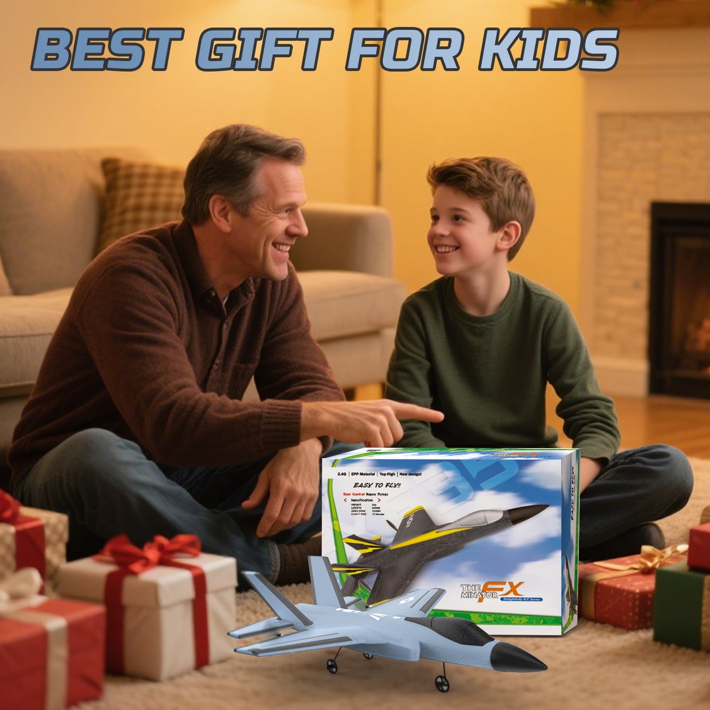 F35 Foam RC Airplane for Beginner, 2 Channels 2.4 GHZ RC Plane Toy