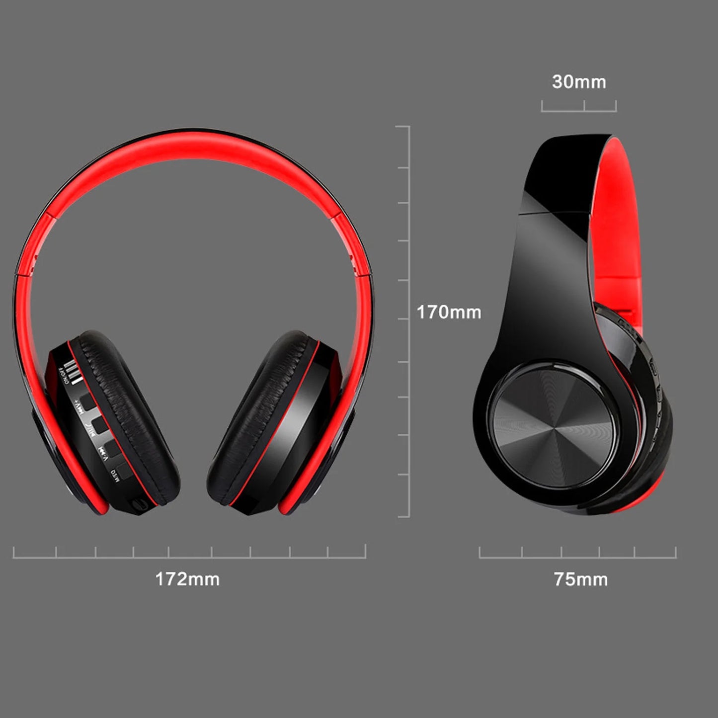 Bluetooth Headphones over Ear Wireless Noise Cancelling Headphones Foldable Stereo Earphone Super Bass Headset