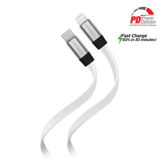 Hypergear Flexi USB-C to Lightning Flat Cable 6Ft