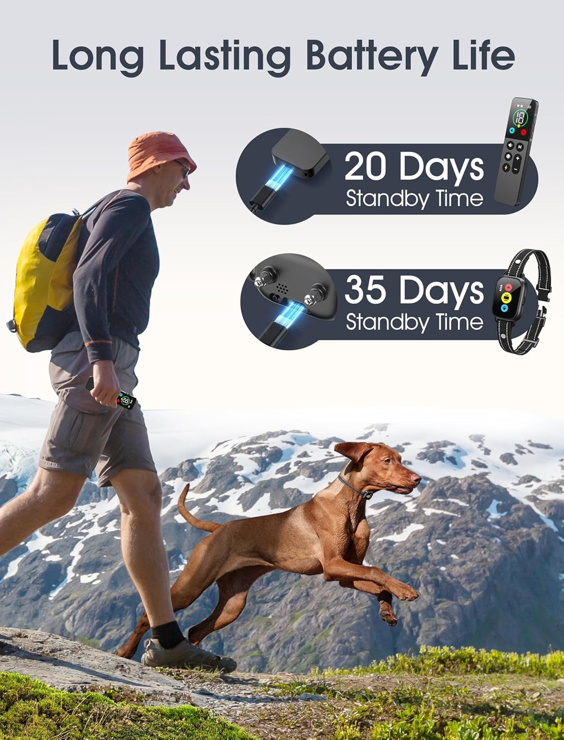 Dog Training Collar with Remote, Shock Collar with 3 Training Modes, Waterproof 