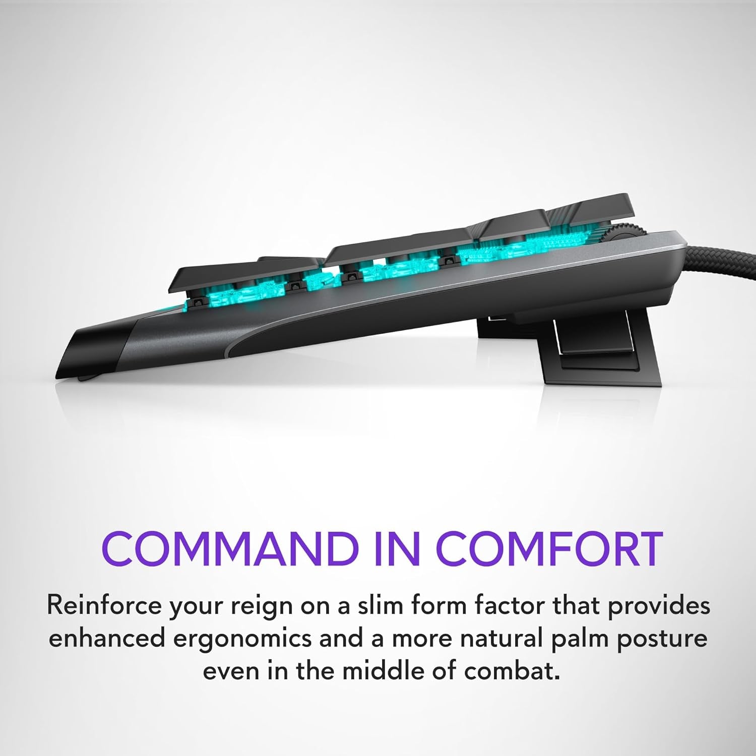 Low-Profile RGB Gaming Keyboard AW510K, Alienfx per Key RGB LED Color Backlighting