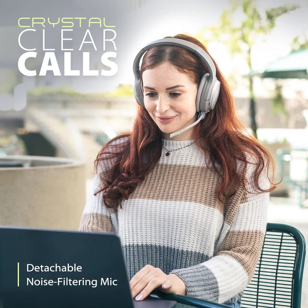 Eon - Bluetooth Headphones with Detachable Noise-Canceling Mic & Charging Stand