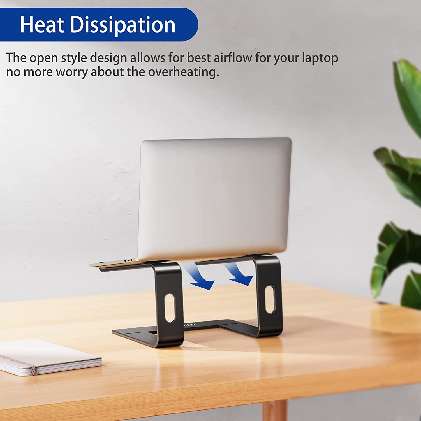 BESIGN LS03 Aluminum Laptop Stand, Detachable Computer Stand, Black
