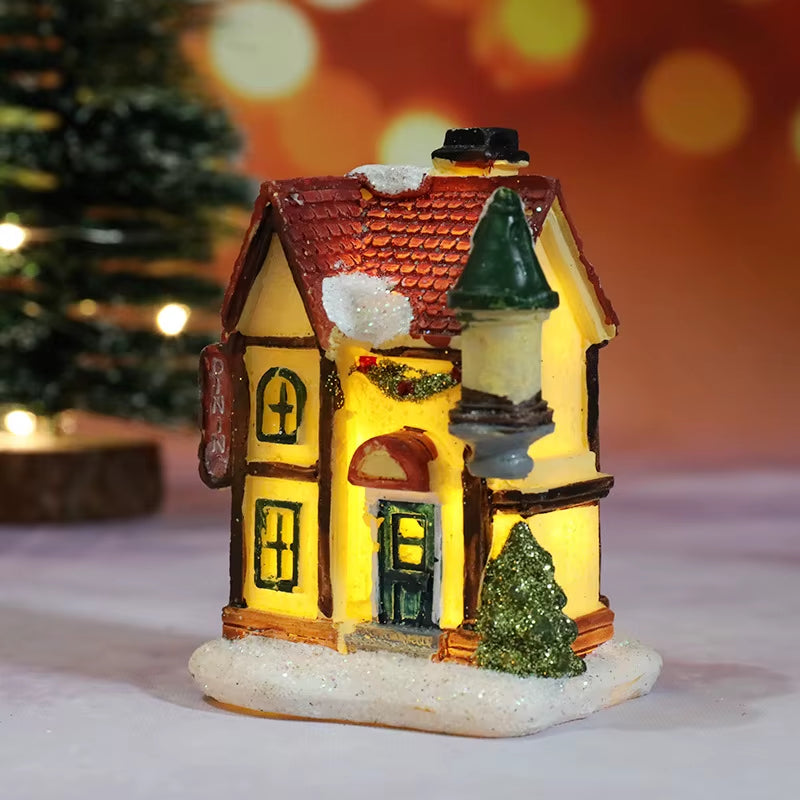 Christmas House Light Decorations for Home Ornaments Kids Xmas Gift New Year 2025 Navidad Decor Bedroom Night Light with Battery
