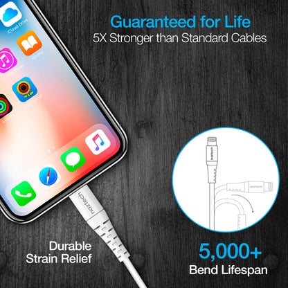 Naztech PD MFI Lightning to USB-C Cable 6Ft White