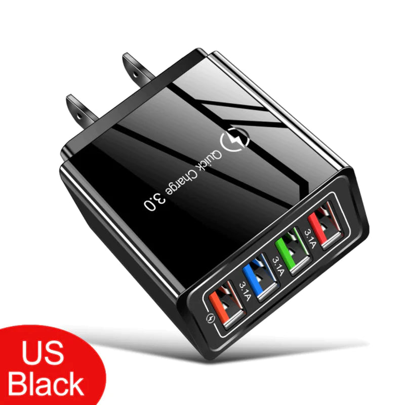 EU/US Plug USB Charger Quick Charge 3.0 for Phone Adapter for Iphone 12 Pro Max Tablet Portable Wall Mobile Charger Fast Charger