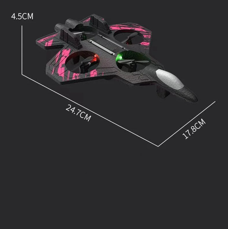 2026 Upgraded Skyriders RC Jet-Rc Stunt Fighter Jet Toy for Adult with 360° Flips & LED Lights, Remote Control Airplanes Foam Planes Drone with Battery & Fan Blade