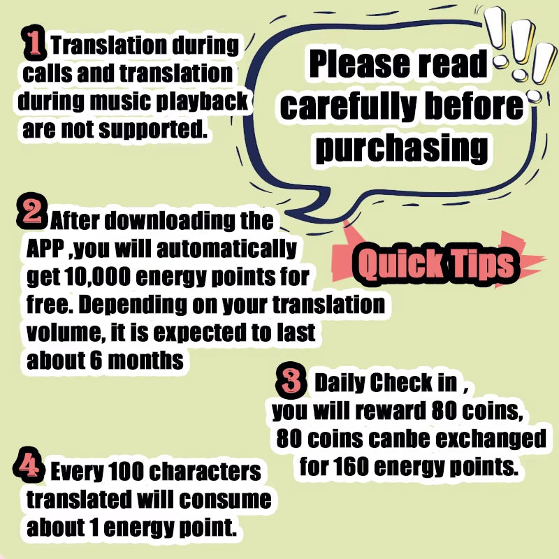 Translation Ear Clip, Touch Control,No Delay,High Definition Sound Quality, Can Translate 144 Languages Online