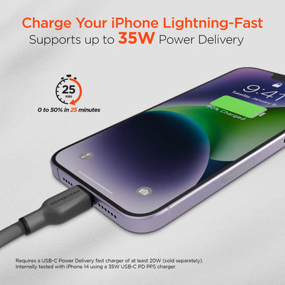 Hypergear Flexi PRO USB-C to Lightning Cable 10Ft