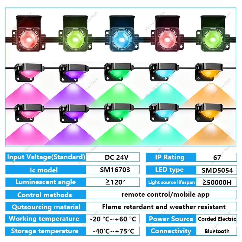 150FT Permanent Outdoor Smart RGBIC Eave Lights Multiple Scene Modes 90LED Cornice Lights for Holiday Halloween Christmas Decor