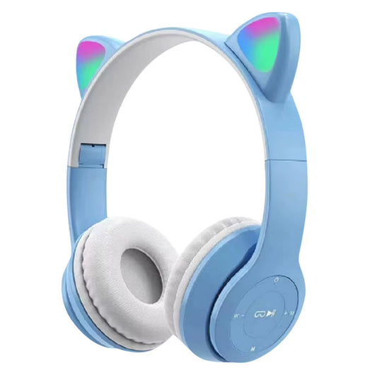 Wireless Headphones Glow Light Gaming Headset Stereo Bass Bluetooth-Compatible Helmets Sports Headphones for Kids and Adult
