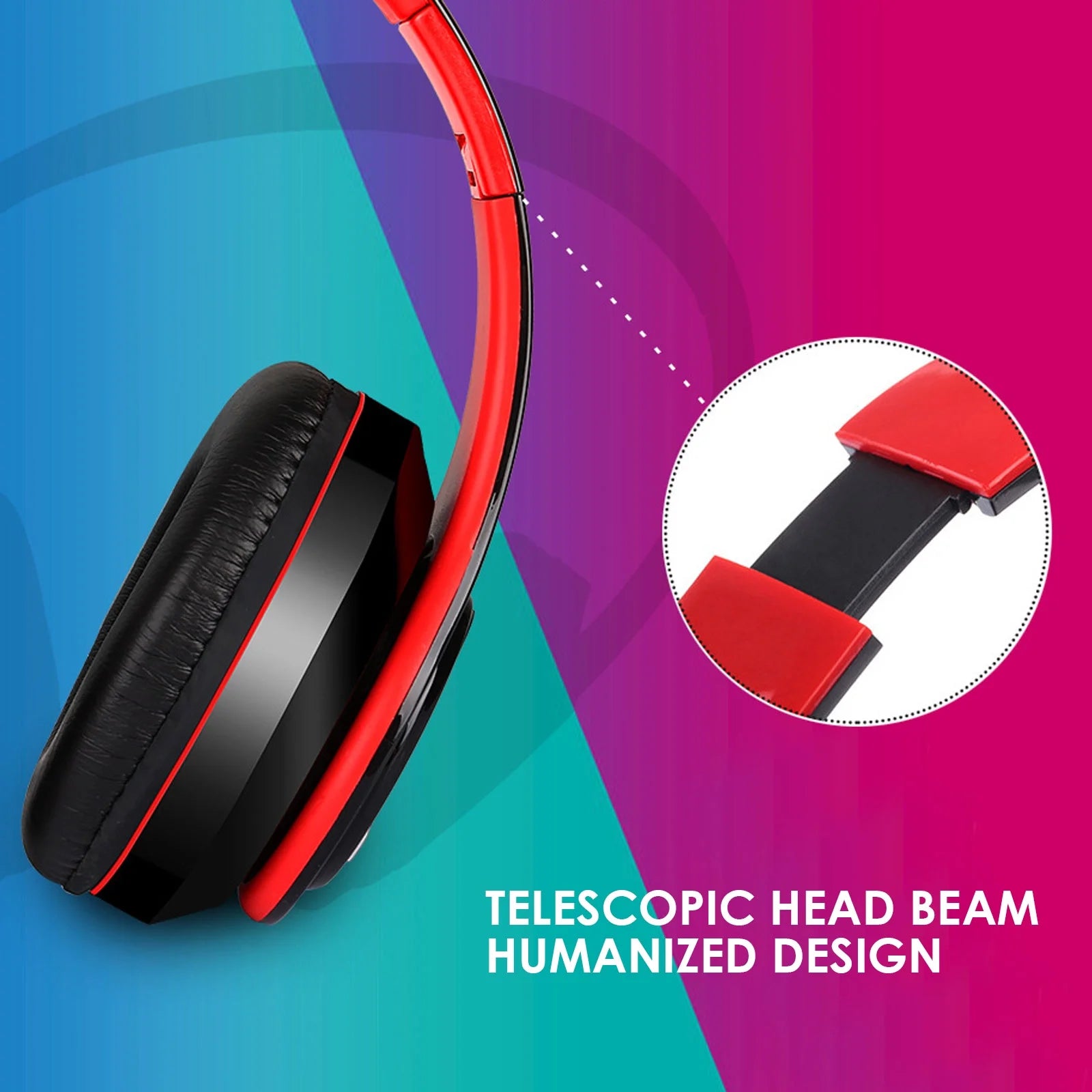 Bluetooth Headphones over Ear Wireless Noise Cancelling Headphones Foldable Stereo Earphone Super Bass Headset