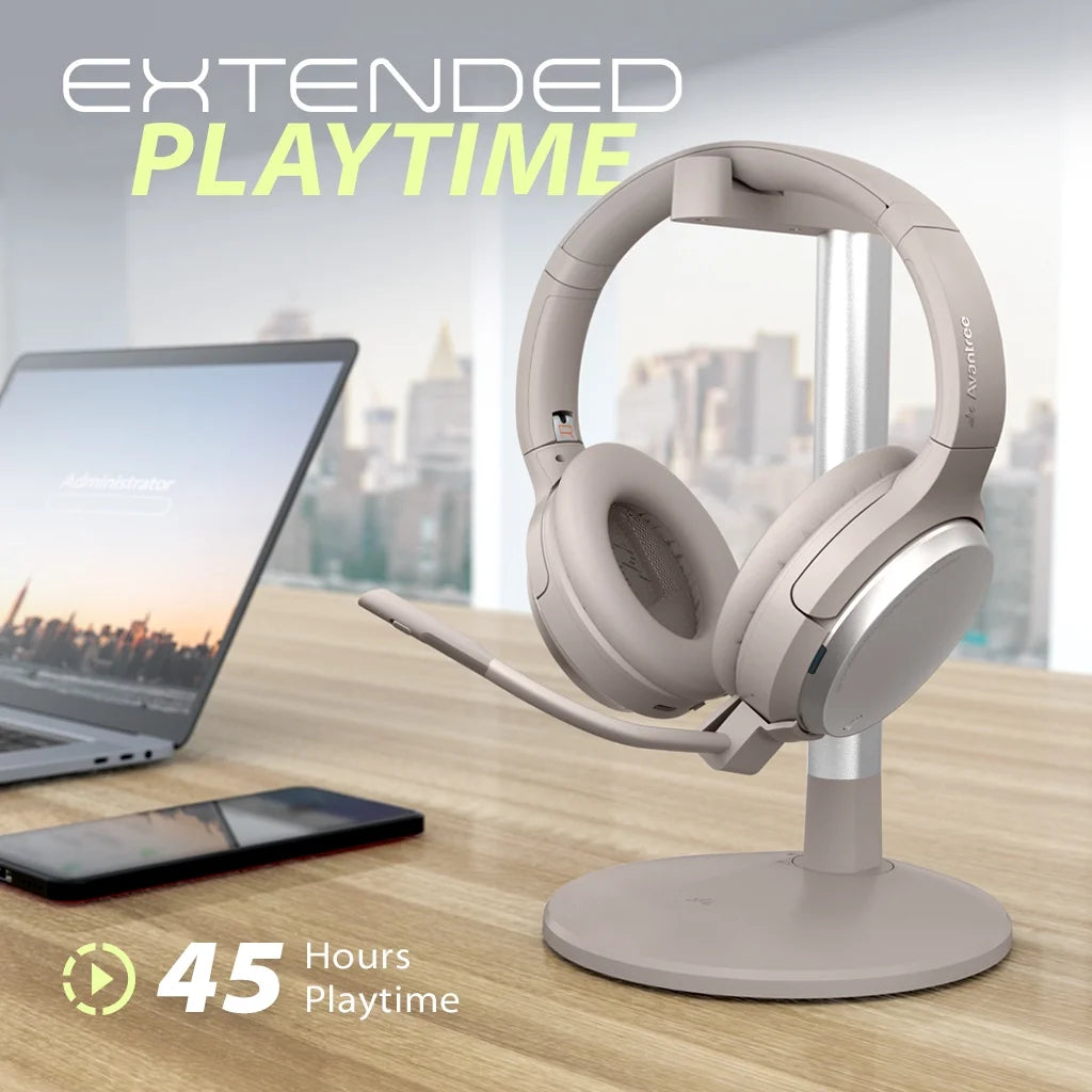 Eon - Bluetooth Headphones with Detachable Noise-Canceling Mic & Charging Stand
