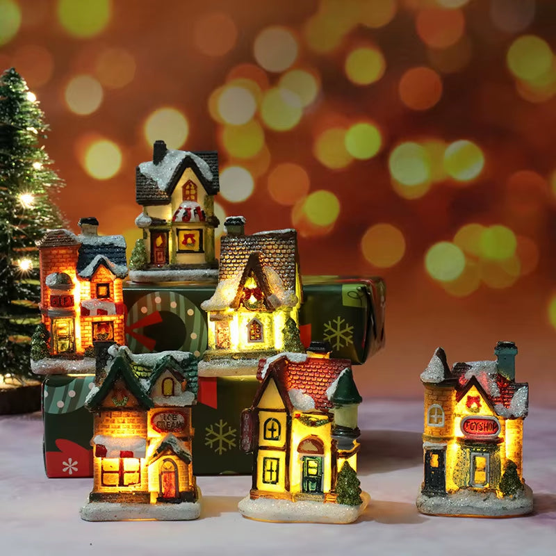 Christmas House Light Decorations for Home Ornaments Kids Xmas Gift New Year 2025 Navidad Decor Bedroom Night Light with Battery