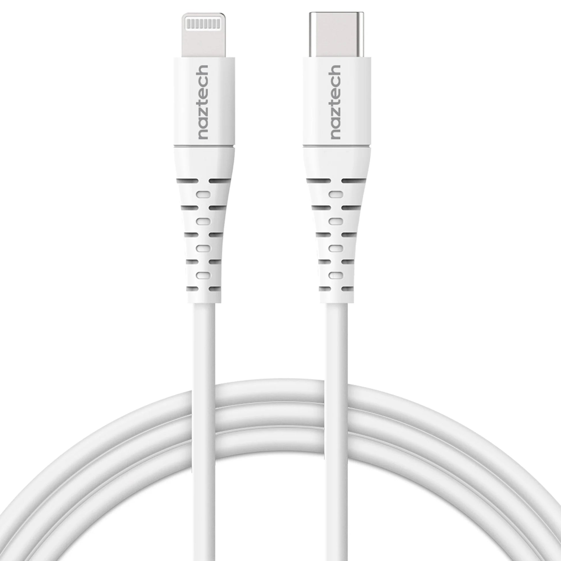 Naztech PD MFI Lightning to USB-C Cable 6Ft White