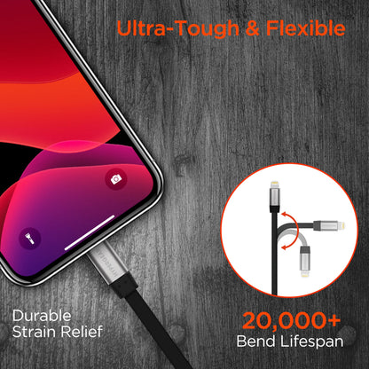 Hypergear Flexi USB-C to Lightning Flat Cable 6Ft