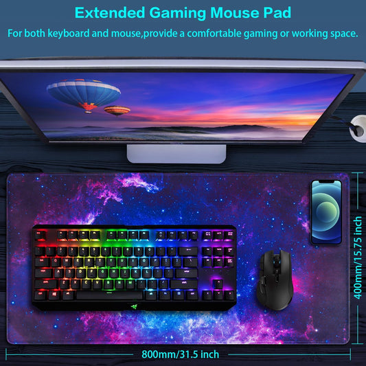 Gaming Mouse Pad, 31.5X15.7Inch Large Extended Mousepad 