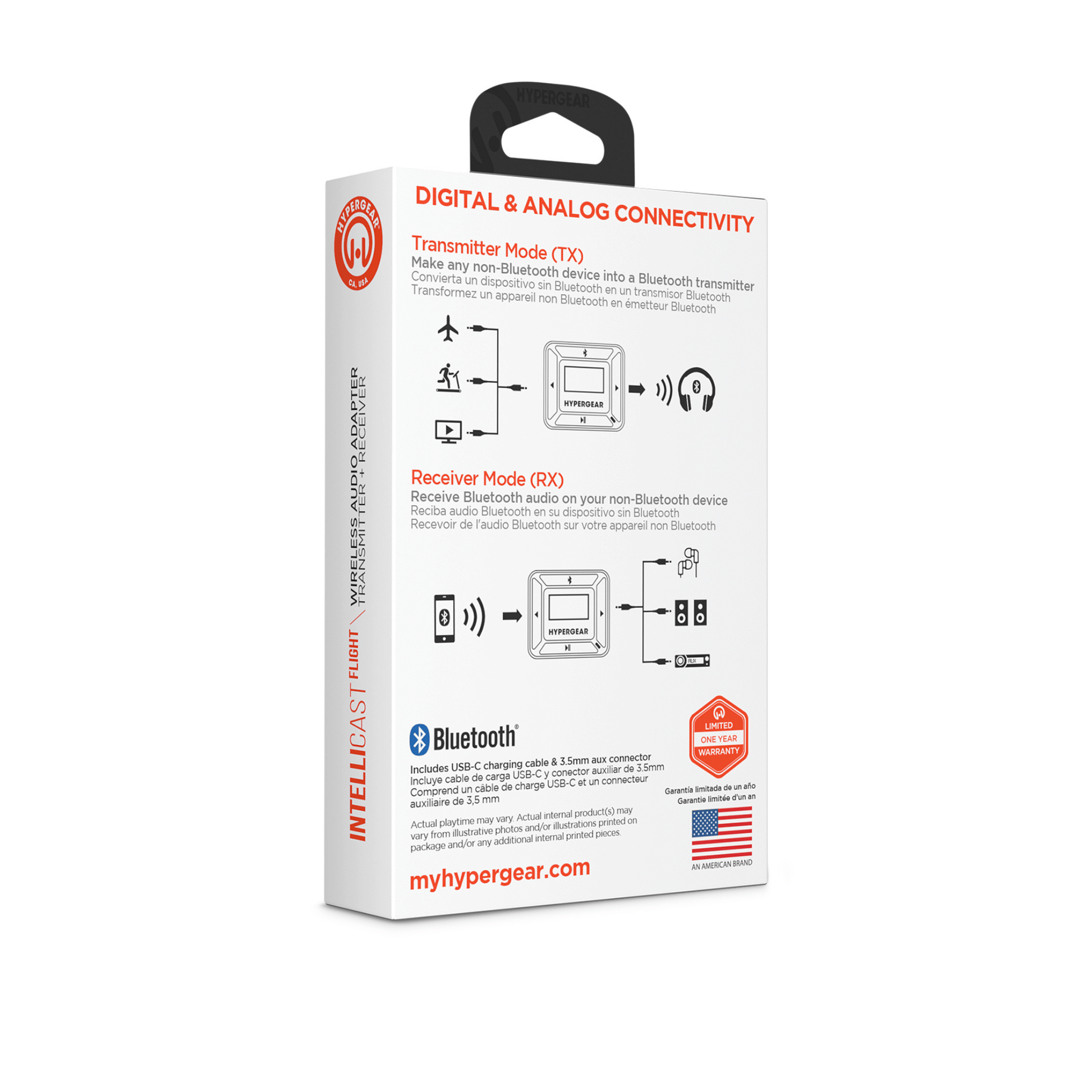 Hypergear Intellicast Flight Audio Transmitter + Receiver